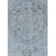 Grey Handmade Vintage Overdyed Turkish Carpet
